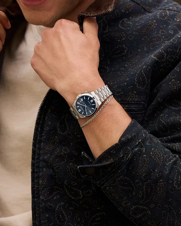 TSUYOSA 37mm Blue Dial Stainless Steel Bracelet NJ0200-50M | CITIZEN